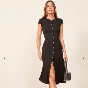 NWT Reformation Black Fauna Dress